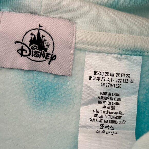 Disney Parks Plus-Size Stitch Hello Universe Tie-Dye Hoodie 2x - Picture 3 of 11